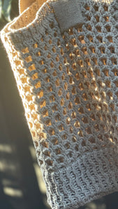 Beige - Tote Crochet Bag