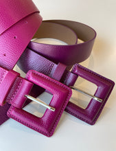 Load image into Gallery viewer, Burnt Pink Genuine Leather Belt- Square Buckle