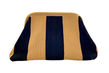 Load image into Gallery viewer, Black and Camel- Striped Crochet Bag