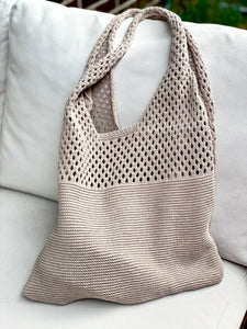 Beige - Shoulder Crochet Bag