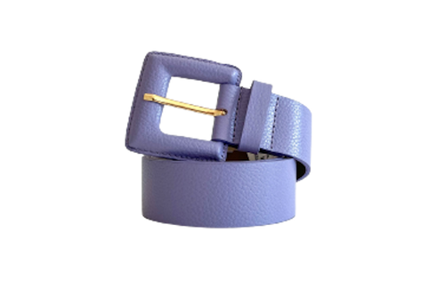 Lilac Genuine Leather Belt - Square Buckle