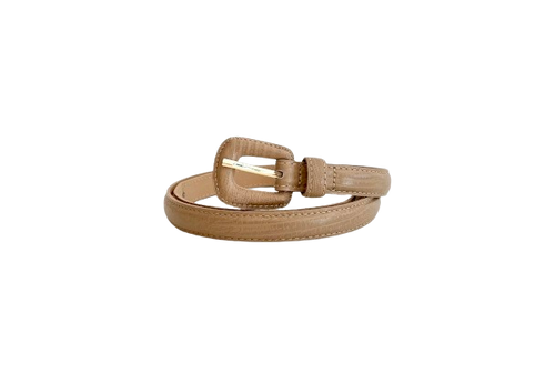 beige leather belt