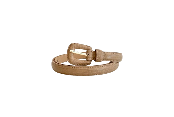 beige leather belt