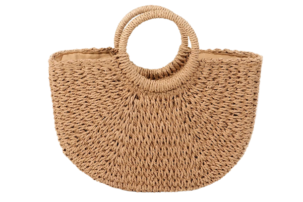 Eco Half - Moon Straw bag