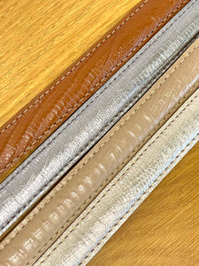 slim belts gold beige silver brown