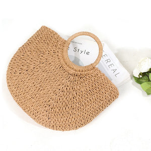 Eco Half - Moon Straw bag