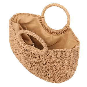 Eco Half - Moon Straw bag