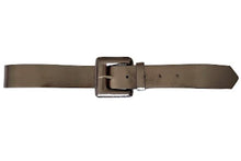 Load image into Gallery viewer, Silver Genuine Leather Belt- Square Buckle