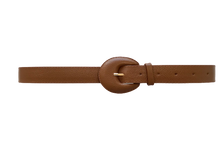 Load image into Gallery viewer, Brown Genuine Leather Belt- - Arch Buckle