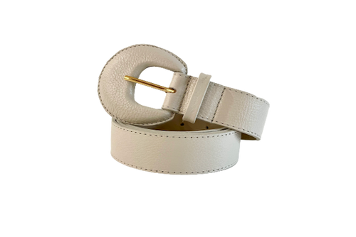 Off White Genuine Leather Belt- Arch Buckle