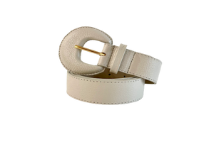 Off White Genuine Leather Belt- Arch Buckle