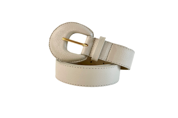 Off White Genuine Leather Belt- Arch Buckle