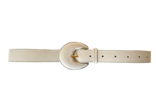 Load image into Gallery viewer, Off White Genuine Leather Belt- Arch Buckle