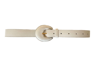 Off White Genuine Leather Belt- Arch Buckle