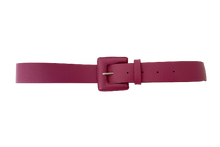 Load image into Gallery viewer, Burnt Pink Genuine Leather Belt- Square Buckle