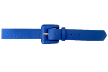 Load image into Gallery viewer, Royal Blue Genuine Leather Belt - Square Buckle