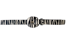 Load image into Gallery viewer, Zebra / Animal Print Genuine Leather Belt- Arch Buckle