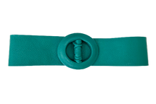 Load image into Gallery viewer, Light Sea Green- Covered Round Buckle Genuine Leather Belt